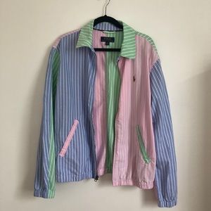 Polo Ralph Lauren Lightweight Striped Bayport Fun Windbreaker Jacket